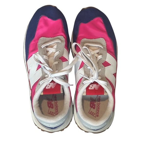 New Balance 237 Sneakers Victory Blue/Exuberant Pink Women’s 7.5/Men’s 6 GS237EG - Picture 5 of 8
